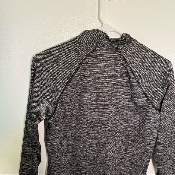Old Navy Half Zip Running Pullover Soft Black Stripe - Picture 7 of 10